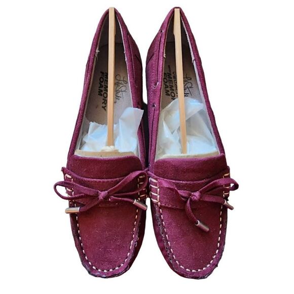 Lifestride Womens Driving Moccasins Plum Slip On Memory Foam Round Toe 6 M New - Picture 2 of 7